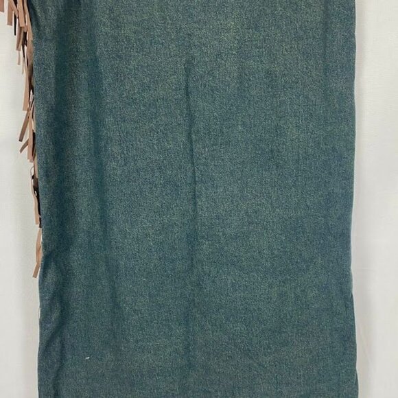 Tantrums Denim Wrap Fringe Western Long Skirt  Women's Medium. - Picture 10 of 13